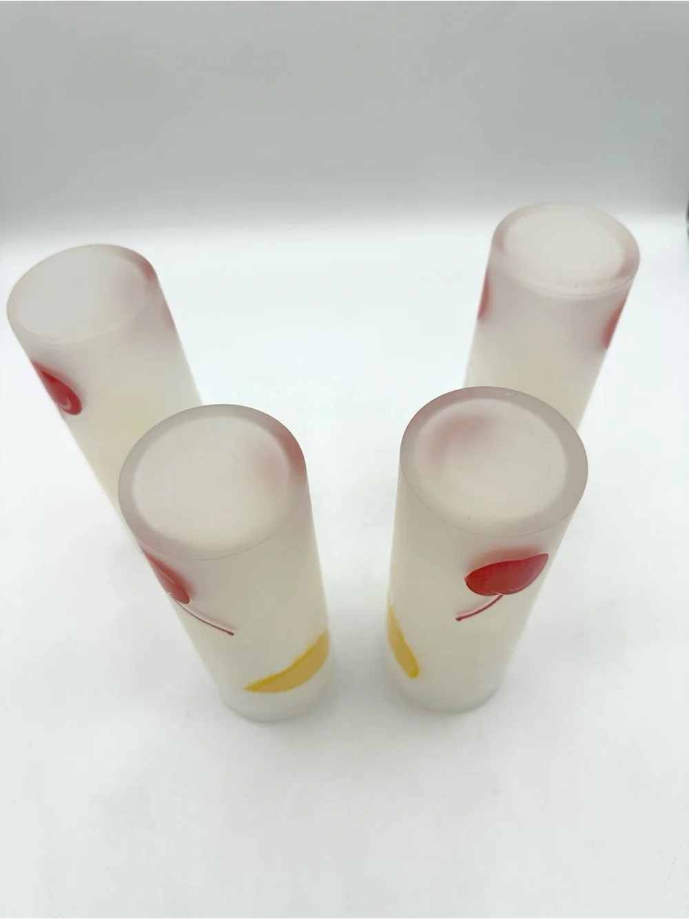 4 Federal Frosted Tom Collin’s, Lemonade Glasses Vintage MCM 50s